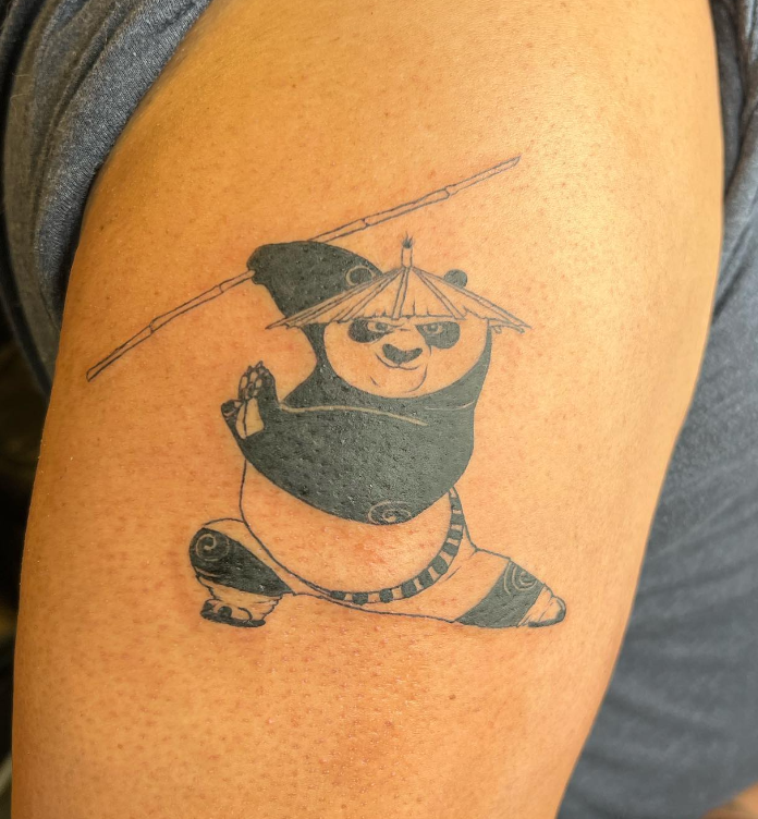 tattoo of Po, the Kung-Fu Panda